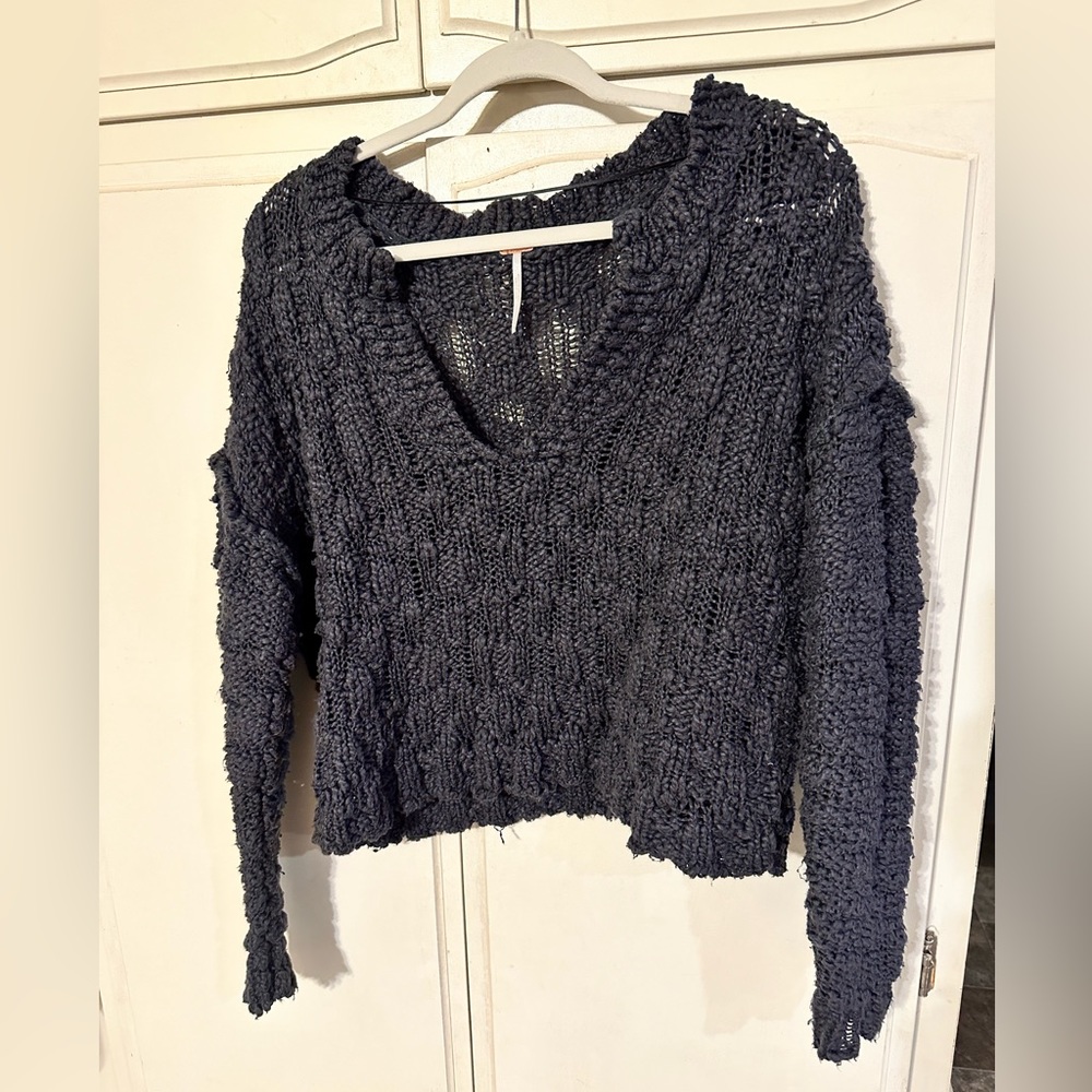 FREE PEOPLE Josephine Pullover In Charcoal Gray - Picture 6 of 9